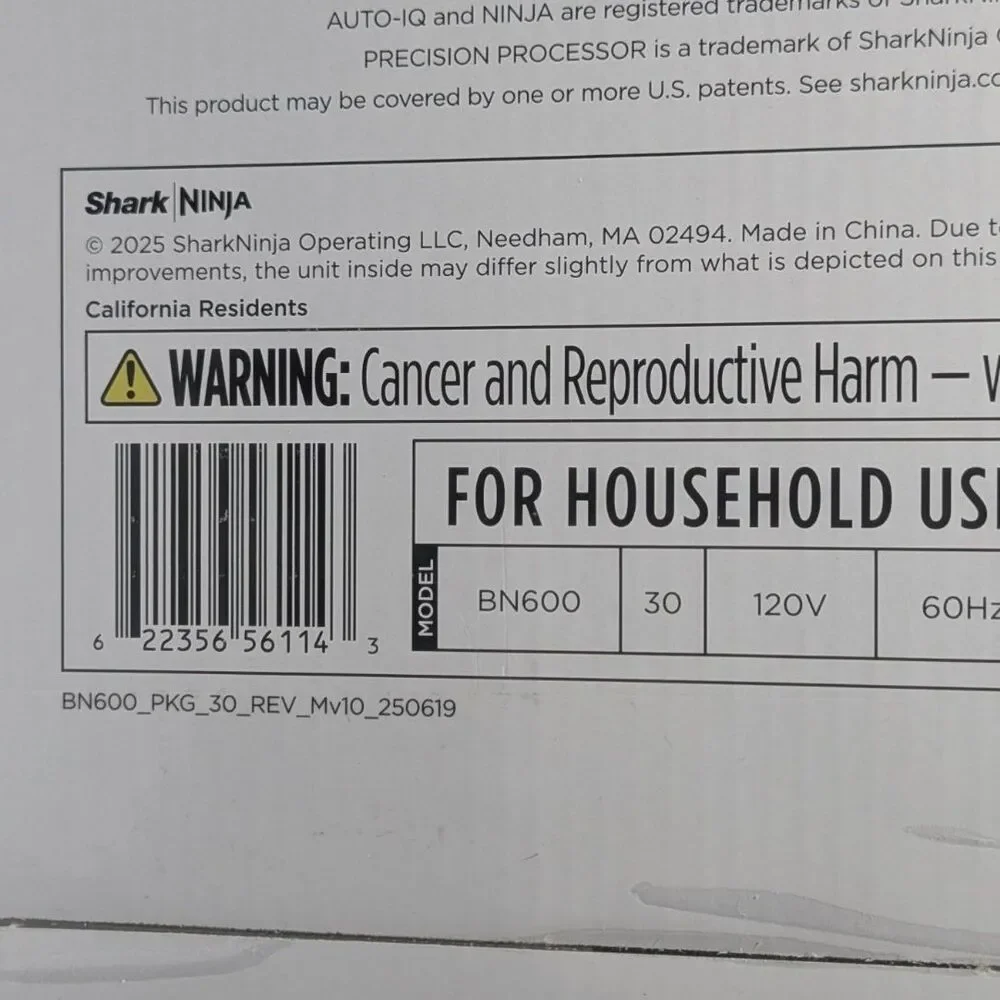 Ninja BN600 Professional Food Processor 850W 9-Cup Auto-iQ New in Box - Picture 7 of 7